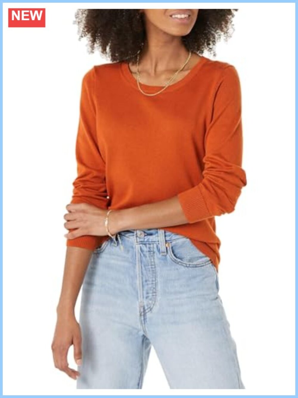 Women's Long-Sleeve Lightweight Crewneck Sweater Pullover